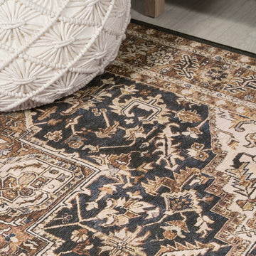 Chapell Chenille Mid-century Medallion Machine-washable Area Rug